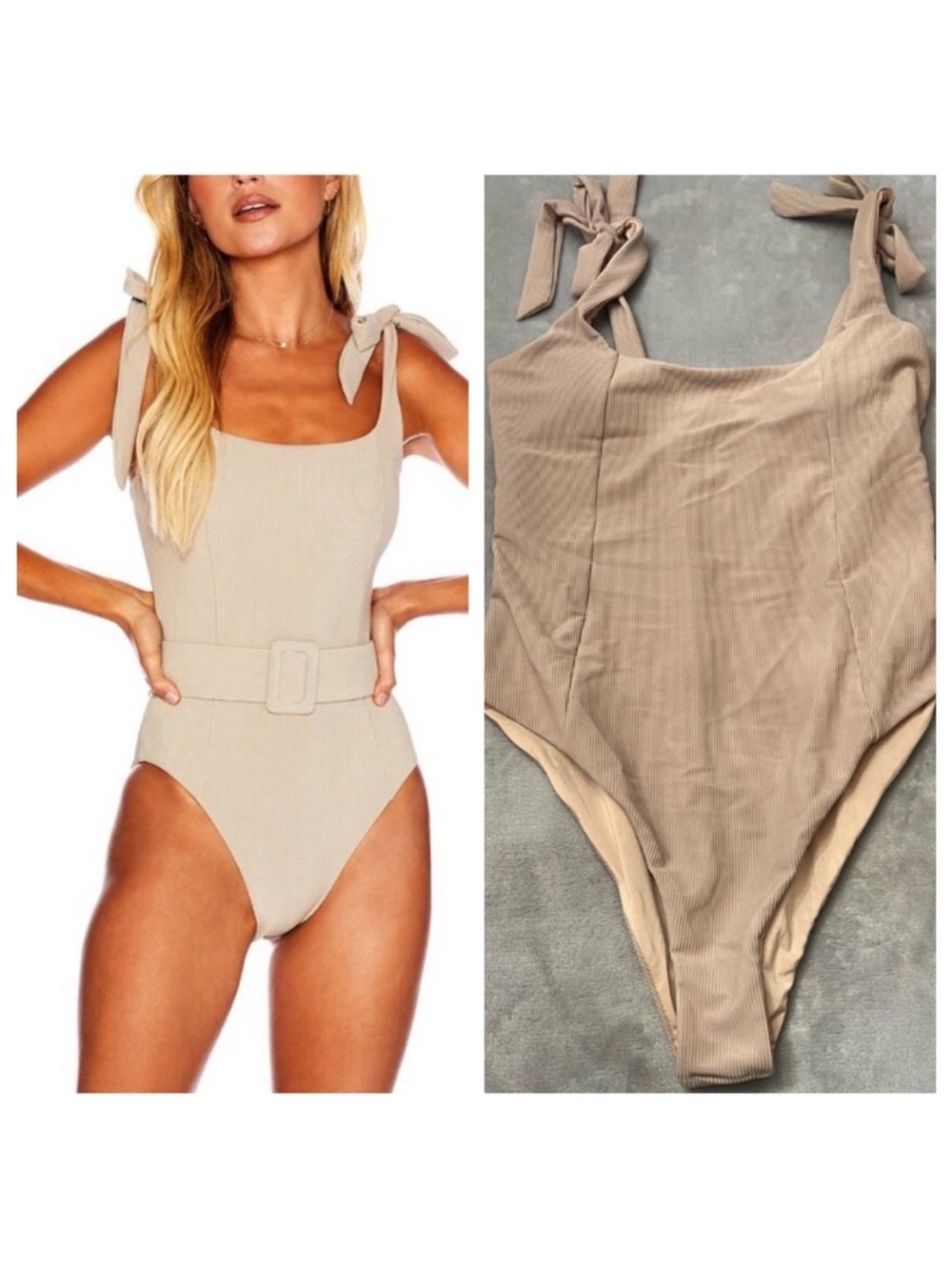 Beach Riot Sydney Tan One Piece Swimsuit - never worn.